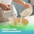 Mixer de mână NobelTek NHM20W, Alb