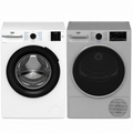 Pachet Beko Laundry – Mașină de spălat 8 kg + Uscător cu pompă de căldură 8 kg