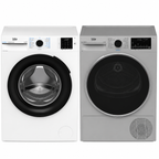 Pachet Beko Laundry – Mașină de spălat 8 kg + Uscător cu pompă de căldură 8 kg