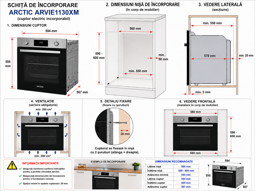 Cuptor electric incorporabil Arctic ARVIE1130XM