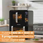 Friteuză cu aer cald dublă Daewoo DAF2X1100UDB