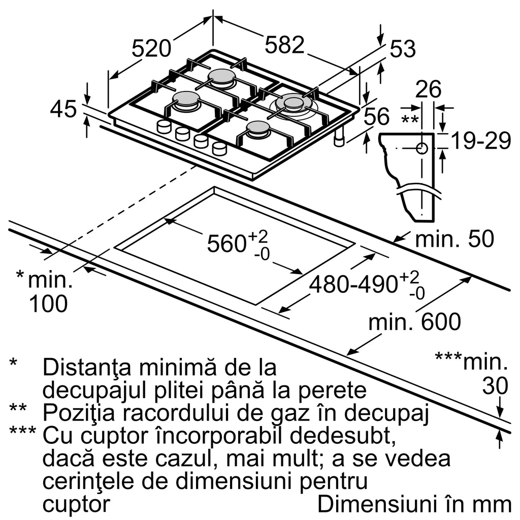 Plită încorporabilă Bosch PGH6B5B90