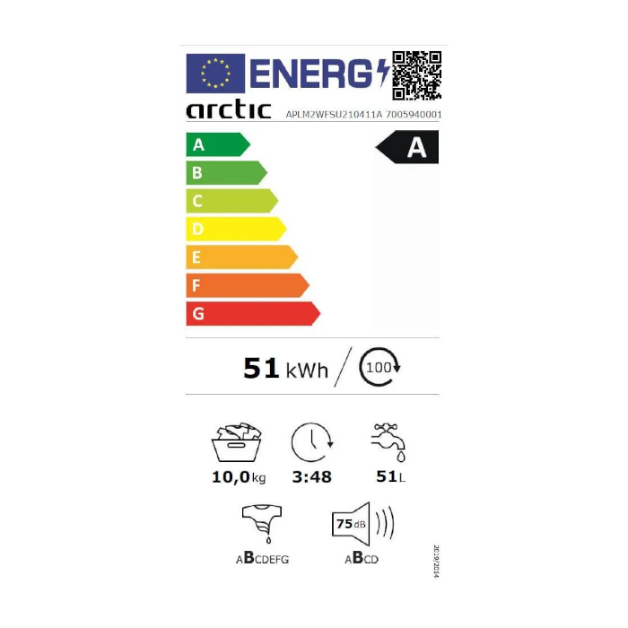 Mașină de spălat rufe Arctic APLM2WFSU210411A