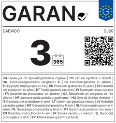 Eticheta GARAN – garanție comercială de durabilitate oferită de producător