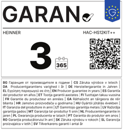Eticheta GARAN – garanție comercială de durabilitate oferită de producător