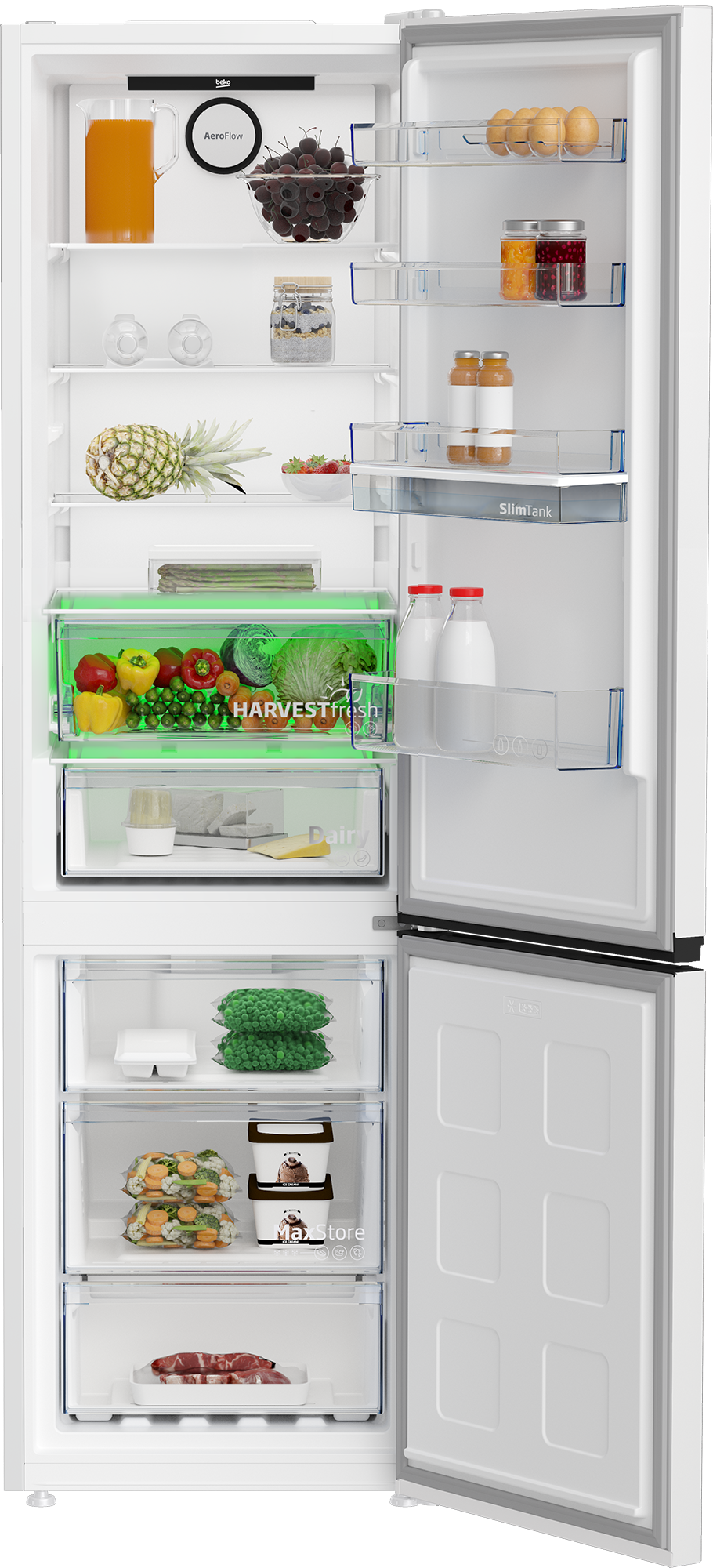 Combină frigorifică Beko B3RCNA404HDW