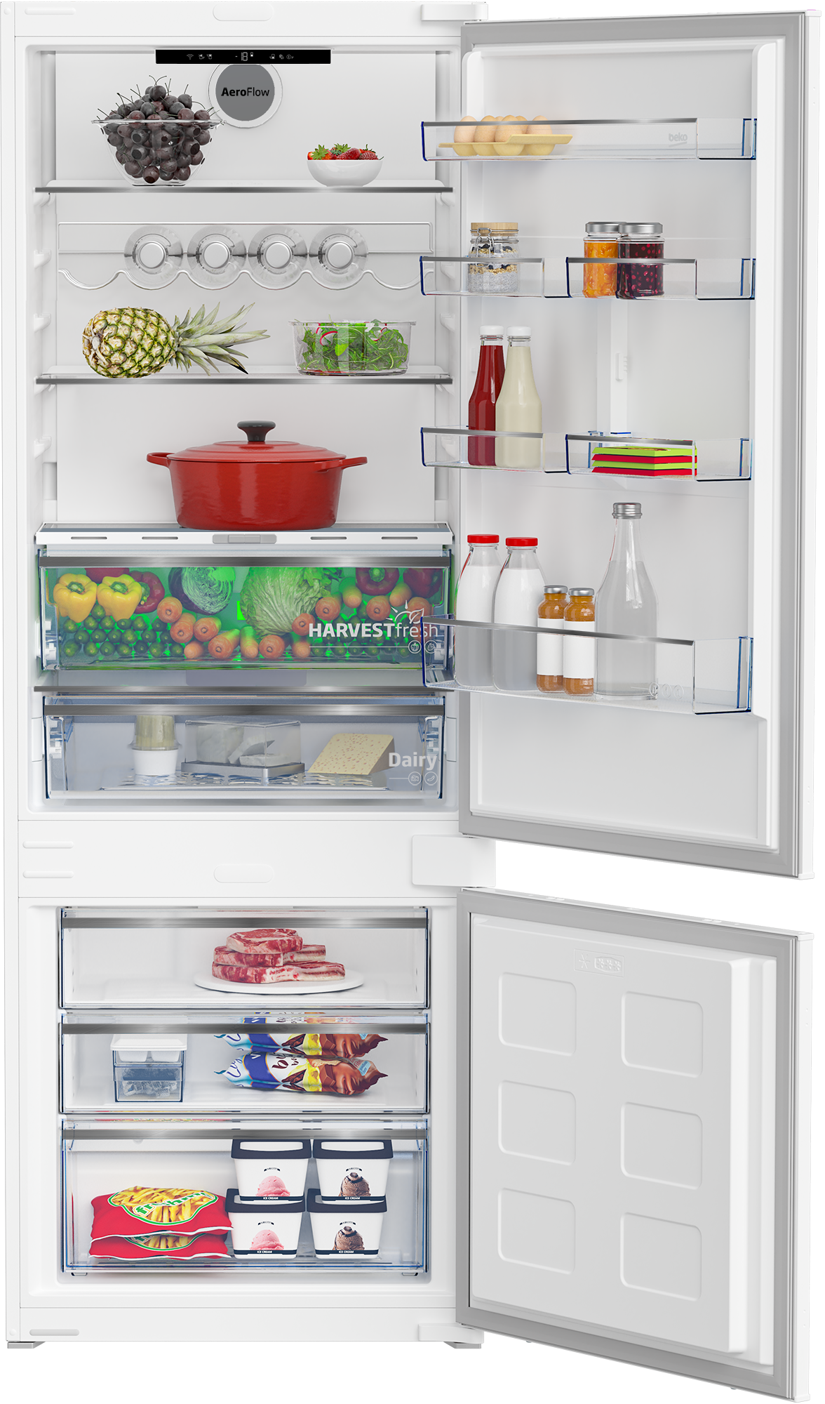 Combină frigorifică incorporabilă Beko BCNE400E40SN