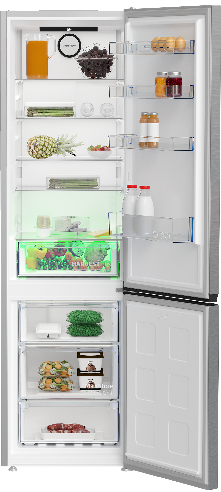Combină frigorifică Beko B3RCNA404HXB