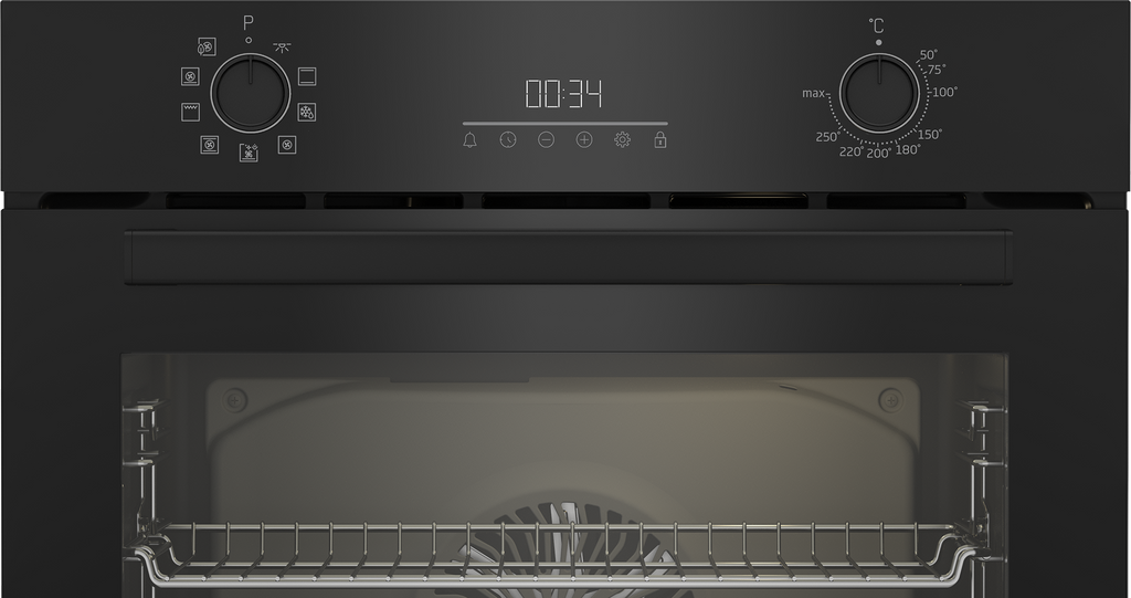 Pachet încorporabil Beko Black Edition – Cuptor + Cuptor cu microunde + Plită gaz + Hotă telescopică