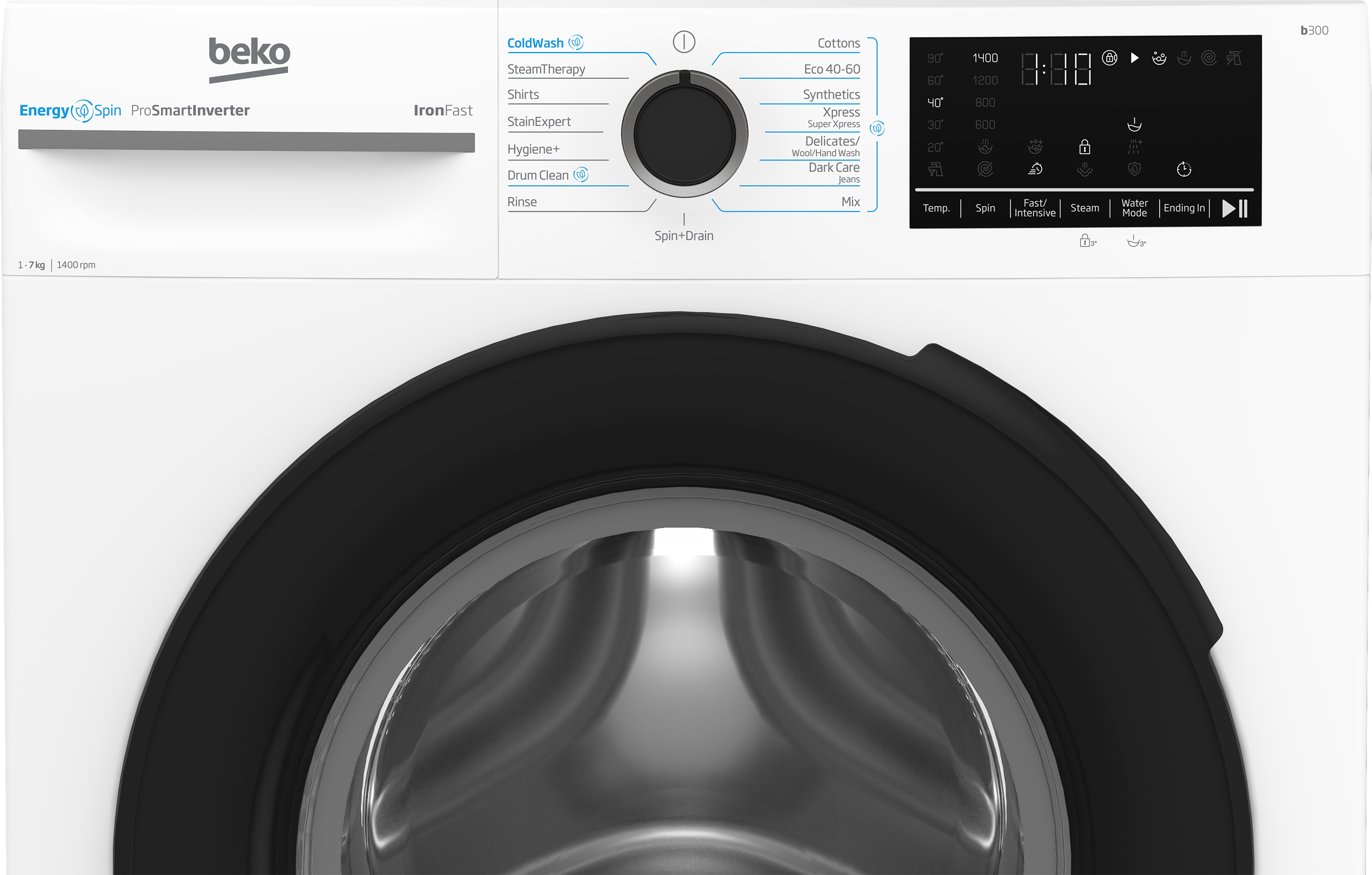 Mașină de spălat rufe Beko BM3WFSU47415WB