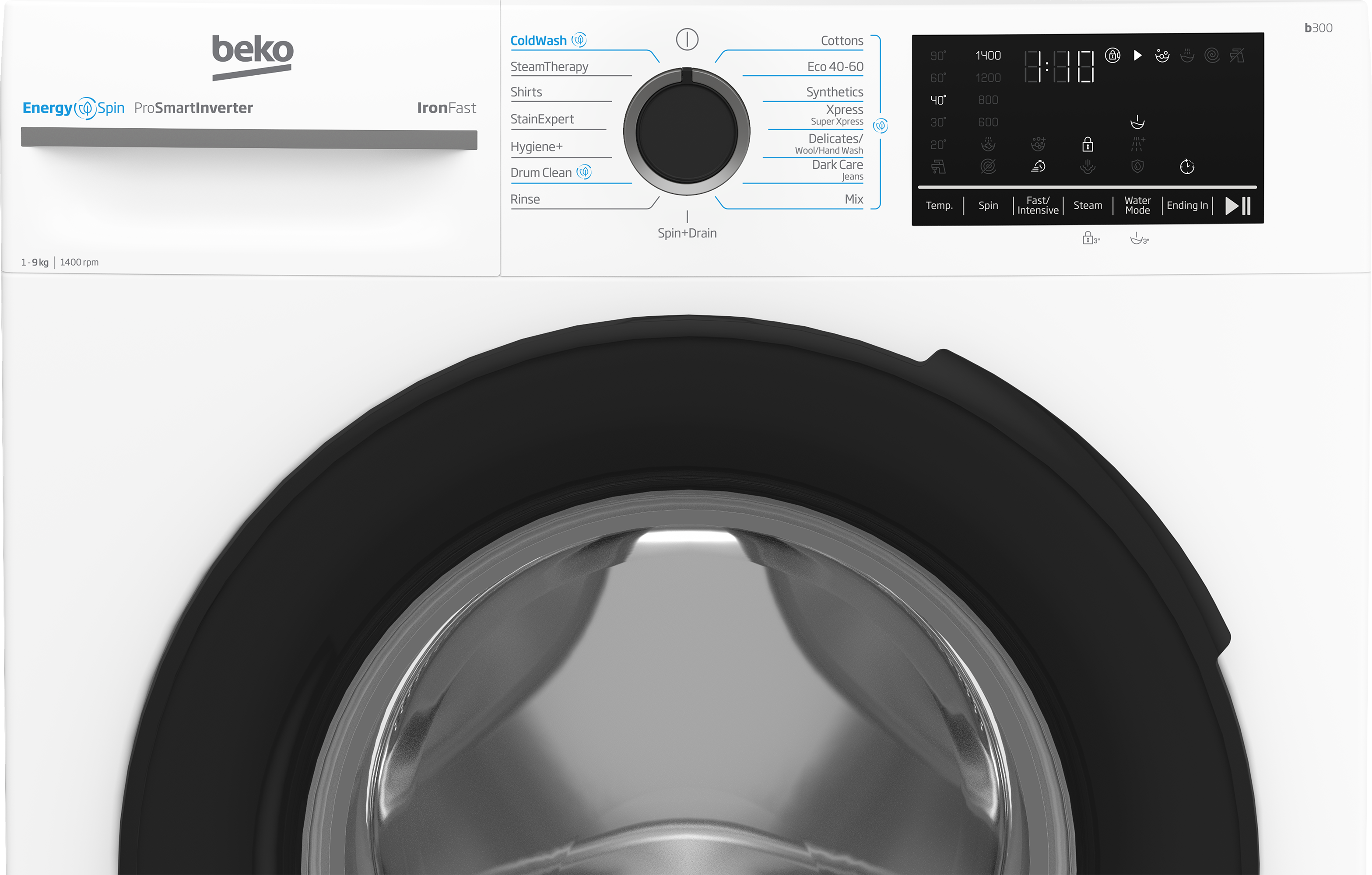 Mașină de spălat rufe Beko BM3WFSU49415WB