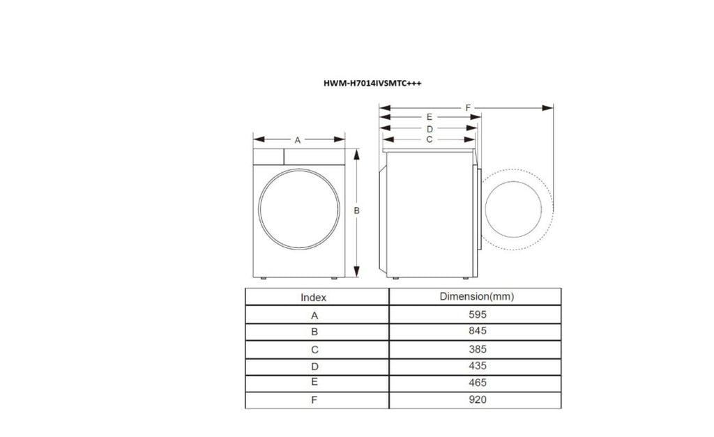 Mașină de Spălat Heinner HWM-H7014IVSMTC