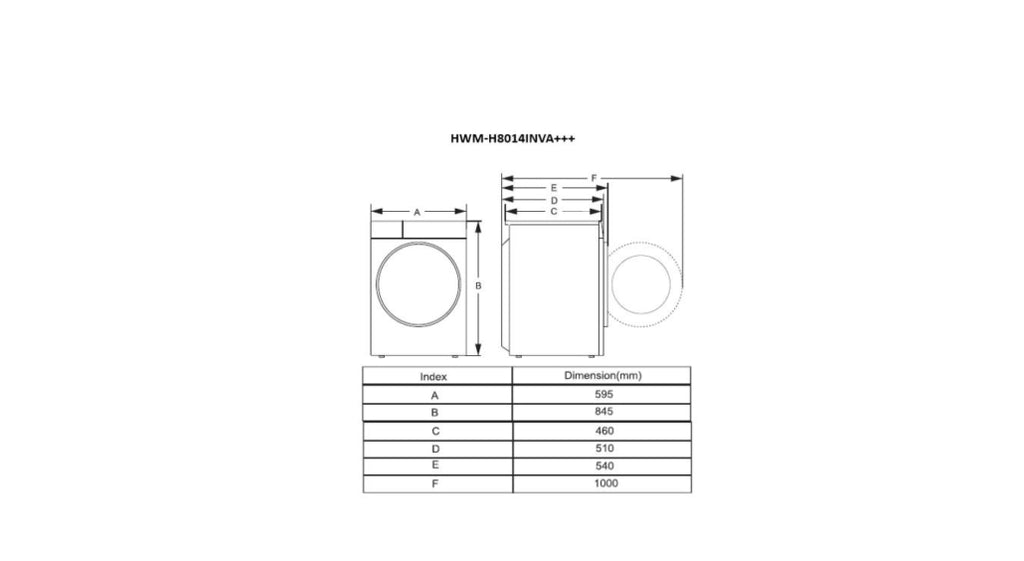 Mașină de spălat rufe Heinner HWM-H8014INVA+++