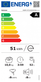 Mașină de spălat rufe Heinner HWM-VT2104IVCHA