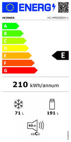 Combină frigorifică Heinner HC-HM262BKE++