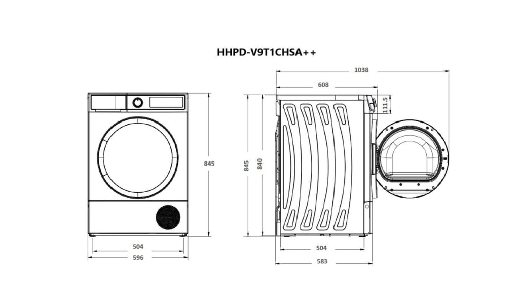 Uscător de rufe Heinner HHPD-V9T1CHSA