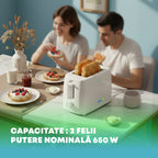 Prăjitor de pâine NobelTek NBT265W, Alb