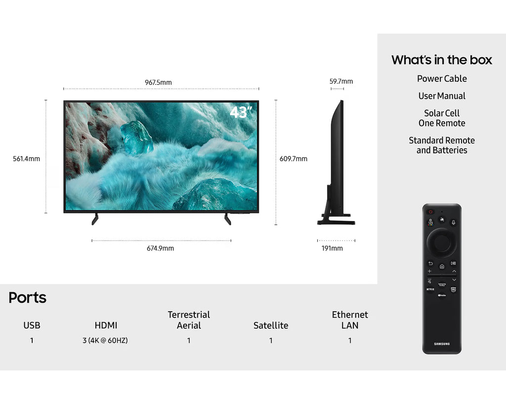 TV QLED Samsung 43Q7F2AUXXH 43" 4K Smart TV